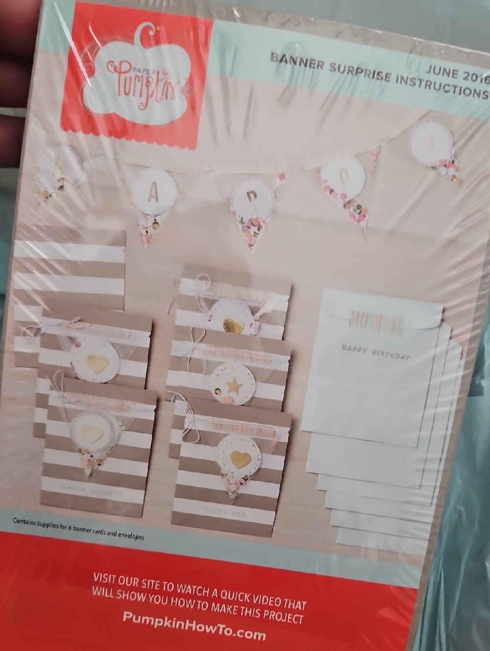 Striped Party Favor Bags & Banner Kit - White & Gold